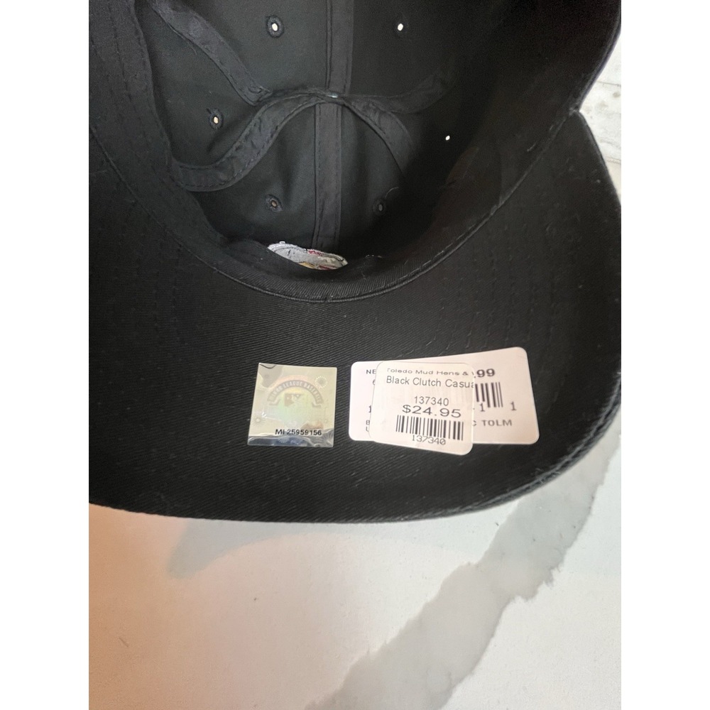 MiLB Toledo‎ Mud Hens Adjustable Strap Back Cap Hat New Era Black NEW - Picture 4 of 6